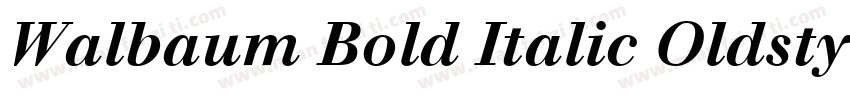 Walbaum Bold Italic Oldstyle Figures字体转换